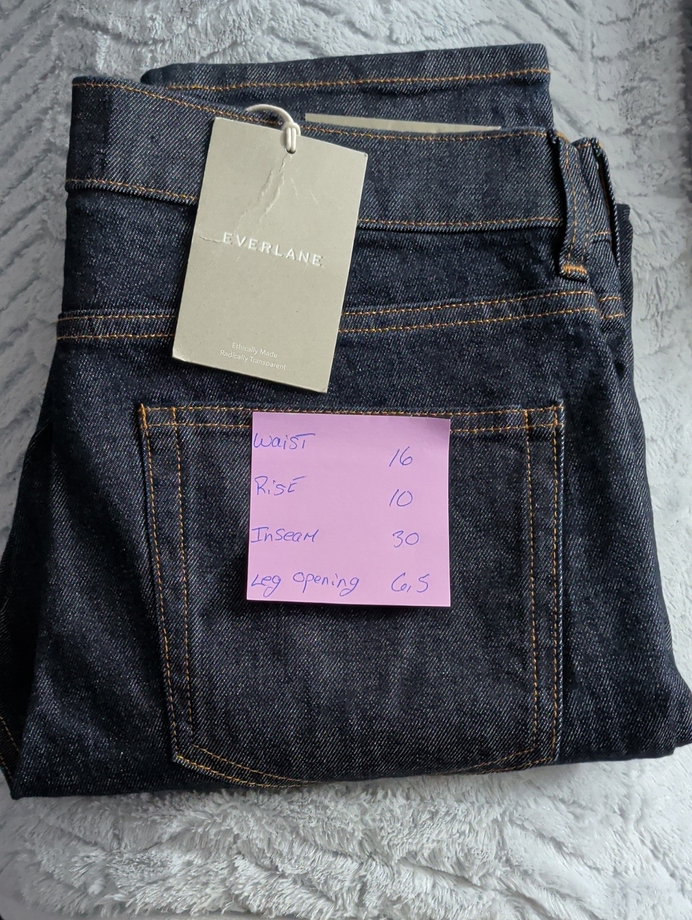 Everlane Dark Indigo High-Rise Straight Jeans